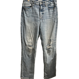 Studio Blue Straight Jeans with Distressed Details